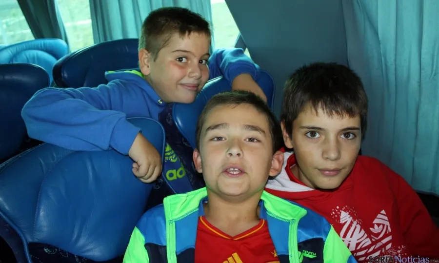 Los estudiantes, en Abejar. 