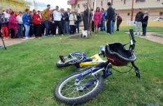 La primera bici de María, donde aprendió a pedalear. / SN
