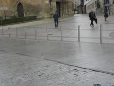 Foto 3 - Las baldosas de San Juan de Rabanera no se reparar&aacute;n hasta que no terminen las obras