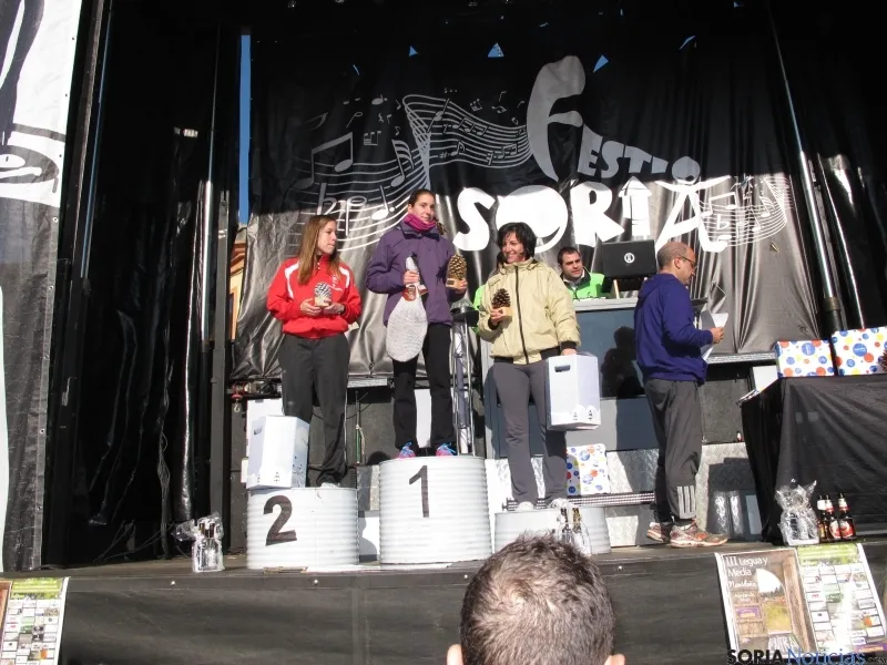 Los distintos podios con los ganadores.
