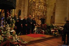Imágenes del funeral por Canto Benito este lunes. / SN