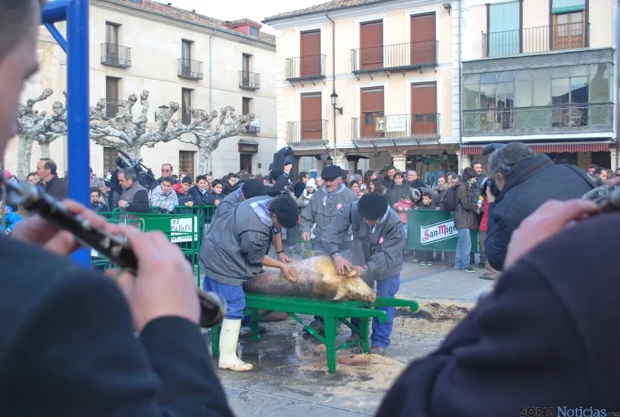 Una de las escenas del sacrificio del cerdo. / SN