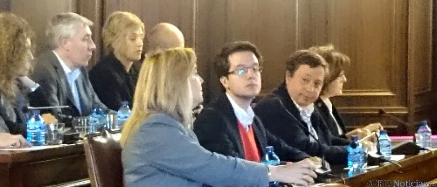 Bancada del grupo popular en el pleno del Ayuntamiento de Soria
