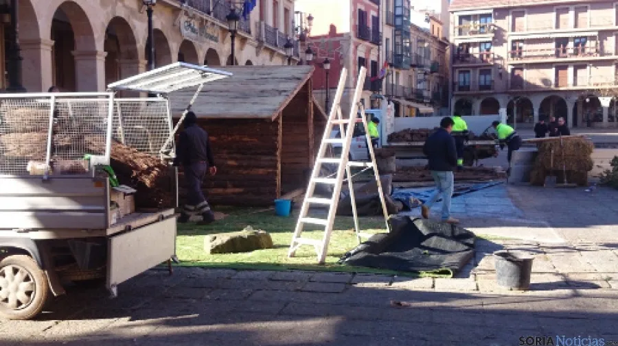 Recogida del Belén navideño en Soria