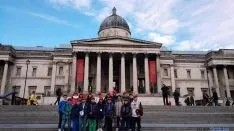 Los estudiantes, en la capital inglesa. 