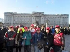 Los estudiantes, en la capital inglesa. 
