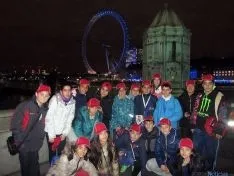 Los estudiantes, en la capital inglesa. 