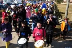 Los estudiantes, en su carnaval. 