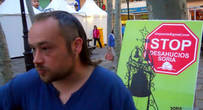 Iván Aparicio, de STOP Desahucios. / SN