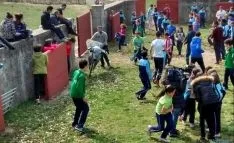 Los estudiantes, en la jornada en Valonsadero. 