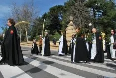 Imagen de la procesión tras bendecir las palmas. / SN