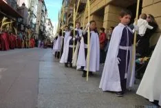 Una imagen de la multitudinaria procesión de la 'Borriquilla'. / SN