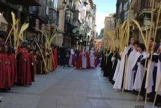 Una imagen de la multitudinaria procesión de la 'Borriquilla'. / SN