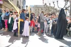 Una imagen de la multitudinaria procesión de la 'Borriquilla'. / SN
