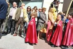 Una imagen de la multitudinaria procesión de la 'Borriquilla'. / SN