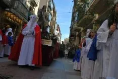 Una imagen de la multitudinaria procesión de la 'Borriquilla'. / SN