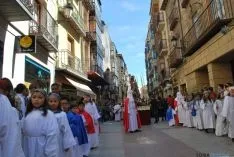 Una imagen de la multitudinaria procesión de la 'Borriquilla'. / SN