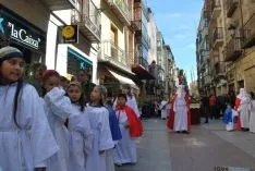 Una imagen de la multitudinaria procesión de la 'Borriquilla'. / SN