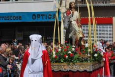 Una imagen de la multitudinaria procesión de la 'Borriquilla'. / SN