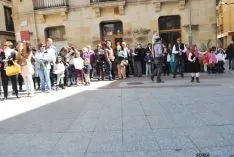 Una imagen de la multitudinaria procesión de la 'Borriquilla'. / SN
