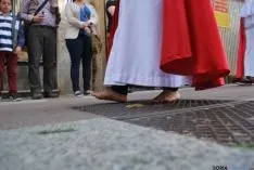 Una imagen de la multitudinaria procesión de la 'Borriquilla'. / SN