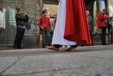 Una imagen de la multitudinaria procesión de la 'Borriquilla'. / SN