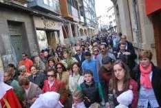 Una imagen de la multitudinaria procesión de la 'Borriquilla'. / SN