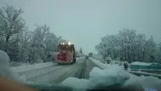 Las carreteras provinciales, con paisajes nevados. / SN