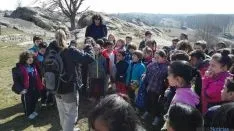 Los estudiantes, en la jornada en Valonsadero. 
