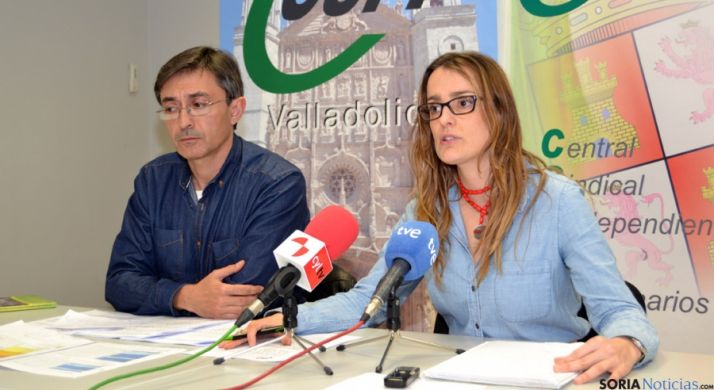 Javier Ampudia e Isabel Madruga, de CSI-F. / SN 