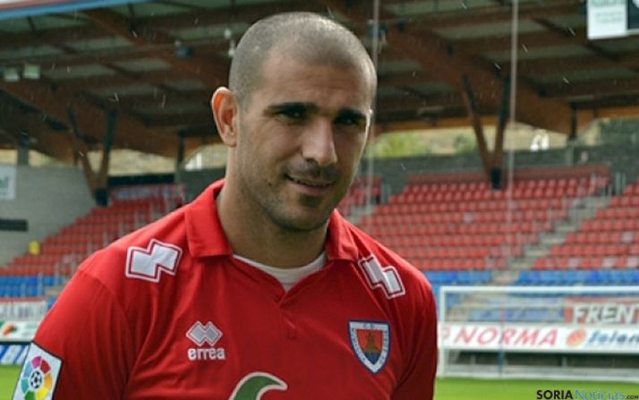 Carlos Aranda, en su temporada con el Numancia. / SN