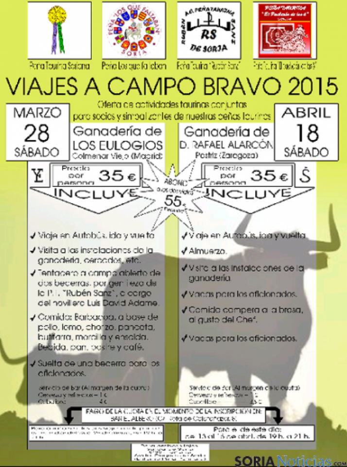 Cartel de las excursiones