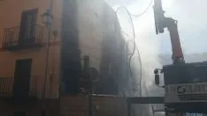 Incendio en el jardín vertical