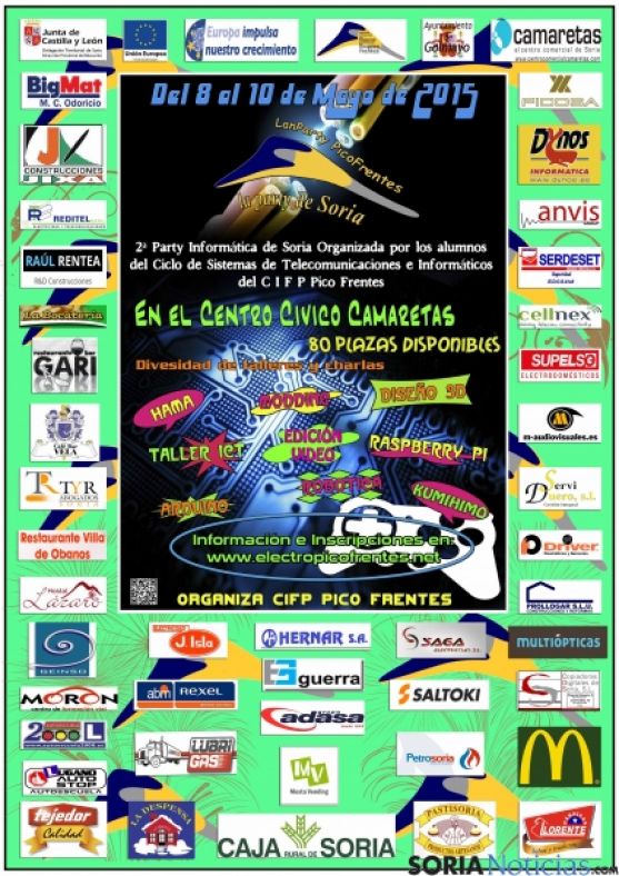 El cartel de la 'party' del Pico Frentes.