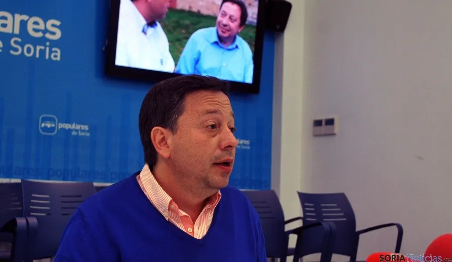 El candidato popular al Ayuntamiento Adolfo Sainz este viernes. / SN