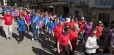 Los camiantes, a la salida en la plaza Mayor. / Belen Larrubia