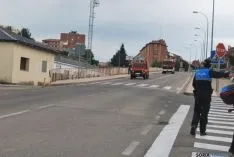 Imagen del incendio frente a la estación de RENFE. / SN