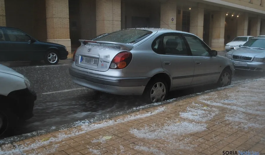 Imagen de la tormenta de este martes en Soria. / SN