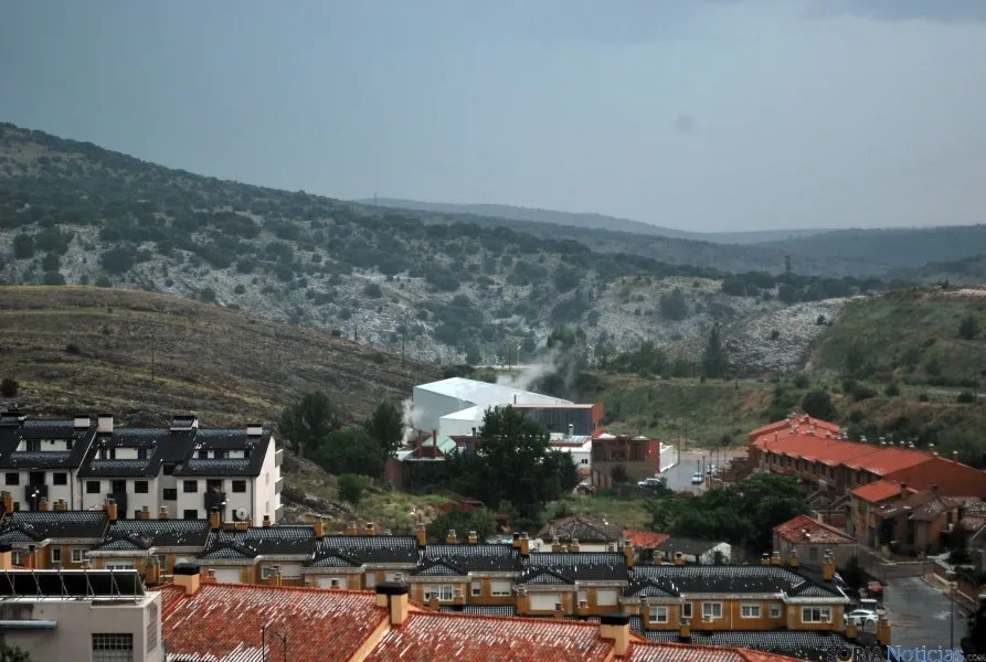 Imagen de la tormenta de este martes en Soria. / SN