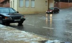 Imagen de la tormenta de este martes en Soria. / SN