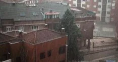 Imagen de la tormenta de este martes en Soria. / SN