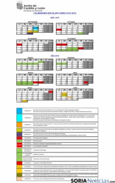 Calendario escolar curso 2015-2016