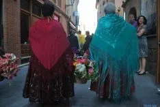 La ofrenda de flores el viernes en Ágreda. / SN