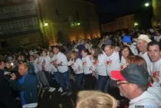 Las cuadrillas, en la plaza Mayor. / SN