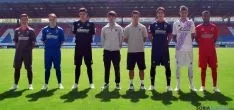 Las distintas equipaciones del CD Numancia para esta temporada. / SN