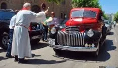 Uno de los vehículos bendecidos en la festividad del patrón. / SN
