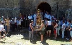 La imagen, en la entrada de la ermita./SN