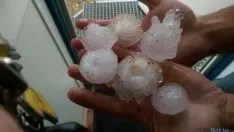Granizo caído en el este de la provincia
