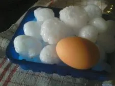 Granizo caído en el este de la provincia