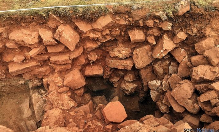 La estructura de la muralla en Velilla de Medinaceli. / Jta.